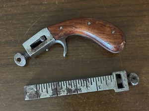 1800’s Vtg C.S.OSBORNE Wooden Handle Pistol Grip Leather Cutting Tool Antique - Picture 1 of 14