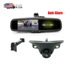 4.3" Rear View Mirror Monitor Anti-Glare 360 Backup Camera Night Vision Honda - Picture 1 of 13