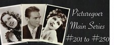 PICTUREGOER - Main Series 1920s ☆ FILM STAR ☆ Postcards #201 to #250