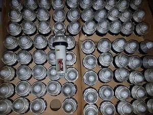 Vintage WHITE Panel Light Pilot Warning Indicator USSR  neon lamp 220V Lot 10set - Picture 1 of 4