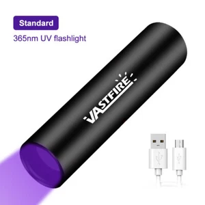 Linterna LED UV Ultravioleta 365nm BlackLight USB Recargable 500m DE - Imagen 1 de 13