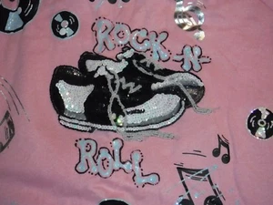 #8191 JERZEES ROCK & ROLL LS TOP FELPA DONNA LARGE 42/44 USATA - Foto 1 di 3