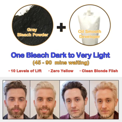 BLEACH KIT Professional Magic Bleach Powder Hair + Peroxide 10 levels of lift - image 1 of 2