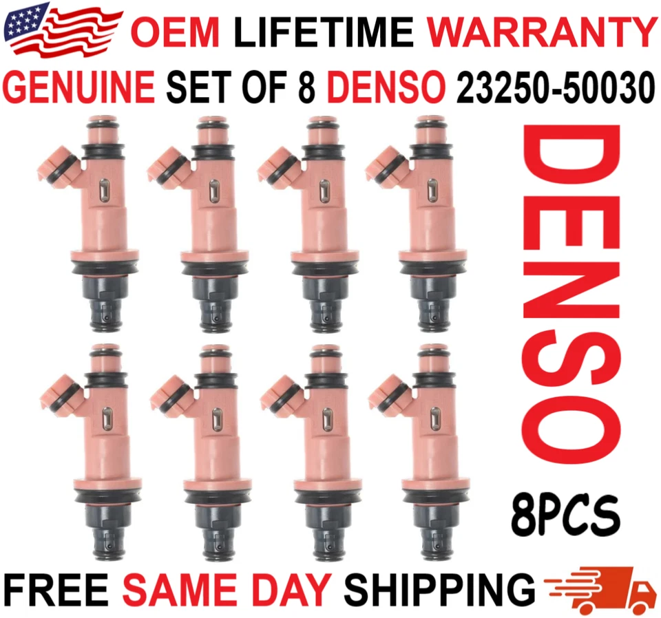 Inyectores de combustible DENSO x8 originales para Lexus 1998-2010 4,0 L V8 4,3 L V8 #23250-50030 Foto 1 de 4