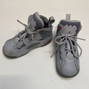 Nike Jordan True Flight GT Wolf Grey Deadly Pink Sneakers 645071 018 Sz 9C