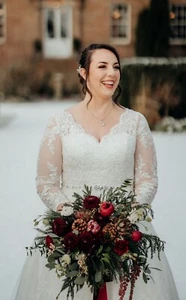 wedding dress size 16 with sleeves - Picture 1 of 2