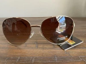 Designer Inspired 100% UVA-UBA Protection gold Sunglasses  - Picture 1 of 6
