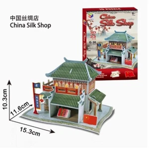 Ancient Architecture Stereo Puzzle China Silk Shop Model DIY Puzzle Creative Toy - Picture 1 of 1
