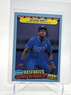 1987 年 Fleer 棒球比赛冠军乔治·布雷特 #6 完好免运费 — 第 1/3 张图片