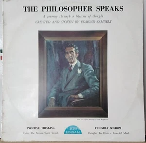 EDMOND SAMUELS THE PHILOSOPHER SPEAKS EDISAM 1000 ES 63 EXTRA RARE AUS LP - Picture 1 of 3