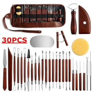 30Pcs Polymer Clay Tools Pottery Tool DIY Modeling Clay Sculpting Tools Kit - Picture 1 of 12