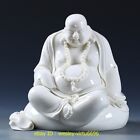 China Dehua White Porcelain Statue Wealth Moneybag Future Maitreya Buddha A520