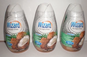 (3) COCONUT COLADA SOLID AIR FRESHENER BY WIZARD 7.8 OZ EACH - Picture 1 of 2