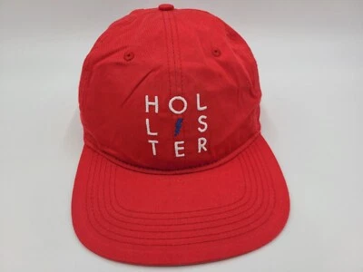 Boné Hollister Lightning Bolt Snapback California Beach Outdoor Masculino Feminino Vermelho - Imagem 1 de 4