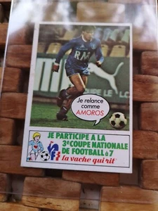 Manuel Amoros As Monaco 1983 Carte Collection Foot Panini La Vache Qui Rit - Picture 1 of 3