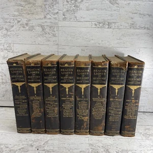 BEACON LIGHTS OF HISTORY JOHN LORD VOLUMES 1-8 HARDCOVER 1883-1888 - Imagen 1 de 10