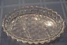 Fostoria American Clear Oval Vintage 3 Section Condiment/Snack Server/Dish/Tray