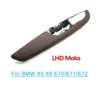 Moka Inner Door Armrest Leather Outer Panel Fit For BMW X5 X6 E70/E71/E72 LHD - Image 1 of 4