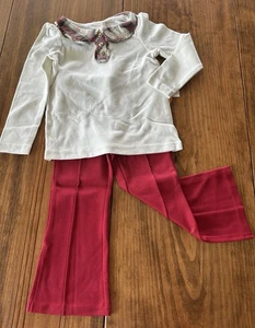 Gymboree Girl Size 7 Holiday Express White Top Red Bottom Outfit NWT - Picture 1 of 5