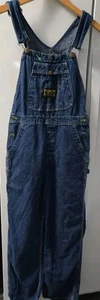 VINTAGE WASHINGTON DEE CEE DENIM LATZHOSE! SANFORISIERT! KNOPFFLIEGE! USA 29 L - Bild 1 von 8