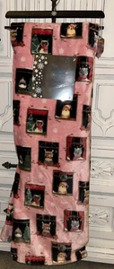 NWT Winter Magic Throw Blanket Velvet Soft Pink Christmas Holiday Cats Windows - Picture 1 of 8