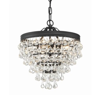 Crystorama Lighting Group 130 Calypso 3 лампы 13 дюймов Вт кристалл - черный - Изображение 1 из 4