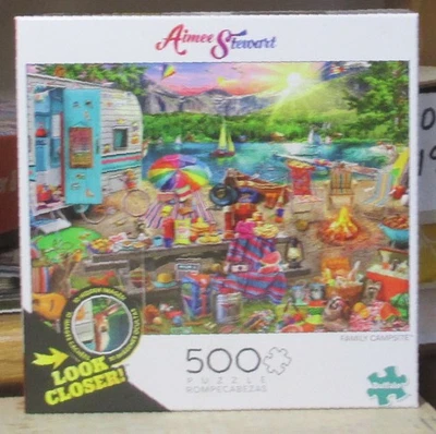 FAMILY CAMPSITE BY AIMEE STEWART - Complete - BUFFALO GAMES PUZZLE - Image 1 of 2