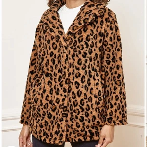 Billabong The Brighton Leopard Print Fleece Jacket Tan Brown Women’s Small - Picture 1 of 11