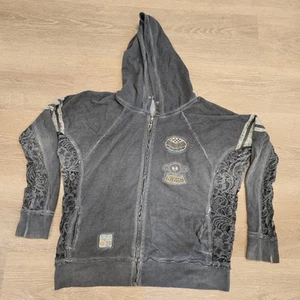Harley Davidson Damen Hoodie mit Spitze Größe XL ohne Bindebänder distressed weich - Bild 1 von 19