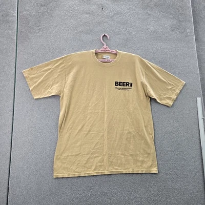 Camisa masculina Crazy Shirts XL bege cerveja pergunte ao seu médico manga curta - Imagem 1 de 4