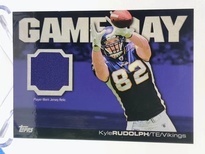2011 Topps Kyle Rudolph Game Day novato reliquia jugador usado #HRP-KR Vikings Foto 1 de 2