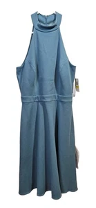 Dress the Population Neu mit Etikett Paulina Kleid Neckholder Netzeinsatz Sea Breeze Party M - Bild 1 von 10