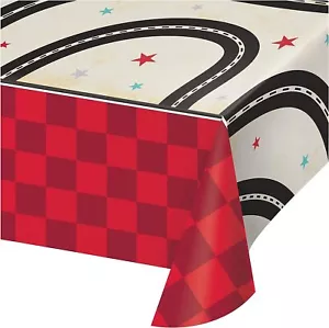 Vintage Race Car Adult Kids Birthday Party Decoration Paper Tablecover - Picture 1 of 1