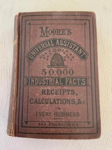 1879 ANTIQUE COOKBOOK FARM RECIPES HORSE BEES BEER WINE MEDICAL DYEING VICTORIAN - Picture 1 of 1