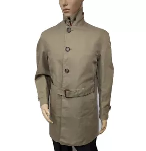 NWOT Burberry Prorsum Mens Cotton Linen Slim Fit Mac Trench Coat UK 40 RRP £2280 - Picture 1 of 9