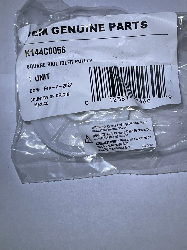 Liftmaster 144C56 Square Rail Idler Pulley Garage Opener Chamberlain Craftsman - Image 1 of 1