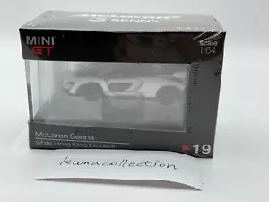 MINI GT 19 McLaren Senna White Hong Kong Exclusive - Picture 1 of 4