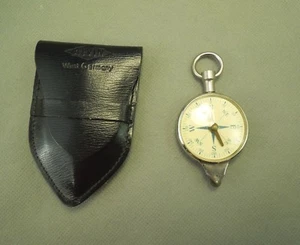 Alvin West Germany 3 Sided Nautical Navigation Compass W/ Leather Case - Picture 1 of 11