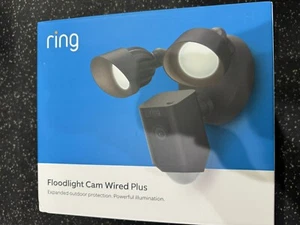 Ring Floodlight Cam Plus Outdoor Wired 1080p Surveillance Camera, Black - Picture 1 of 4