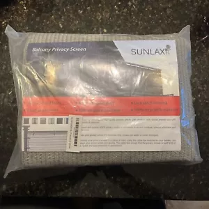 SUNLAX 3'x10' Gris Balcón Privacidad Pantalla Valla Parabrisas Cubierta Tela Sombra - Imagen 1 de 7