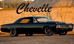 1967 Chevelle 3'X5' VINYL BANNER MAN CAVE AMERICAN MUSCLE GARAGE SIGN MECHANICS - Picture 1 of 1