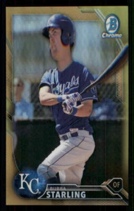 2016 Bowman Chrome Prospects Gold Refractors #BCP138 Bubba Starling /50 - Picture 1 of 2