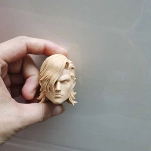 Unpainted 1/6 Scale Dragon Wong Man Head Sculpt Blank Male Head For 12" Figure - Picture 1 of 3