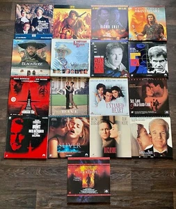 Laser Disc Lot of 17 Movie Vtg Harrison Ford Mel Gibson Denzel Washington Vinyl  - Picture 1 of 7