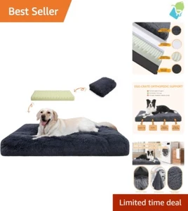 Fluffy Large Dog Bed with Removable Cover - Non-Slip & Water-Resistant - Picture 1 of 10