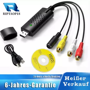 USB 2.0 Audio Video Grabber Konverter-VHS Digitalisieren für Windows10/8/7/ Mac - Bild 1 von 6
