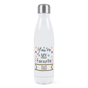 You're My Favourite Dad Stars Double Wall Water Bottle Funny Father's Day - Picture 1 of 1