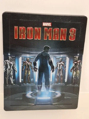 IRON MAN 3  BLU RAY/3D BLU RAY STEELBOOK EDITION 2 DISC LIMITED EDITION ZAVVI - Image 1 of 4