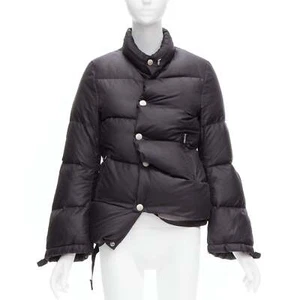 Chaqueta asimétrica JUNYA WATANABE 2007 gris grafito plumón pluma deconstruida - Imagen 1 de 11