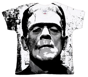 Halloween Scary Fankenstein's Monster All Over Printed Baby T-Shirt Boy Girl - Picture 1 of 5